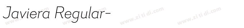 Javiera Regular字体转换